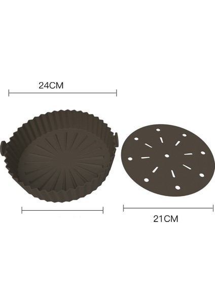 Hava Fritöz Astarı, 10 Inç Yeniden Kullanılabilir Silikon Hava Fritöz Tencere, Yapışmaz Yağ Filtresi Tasarımı, Hava Fritöz Kahverengi Için 22 cm (Yurt Dışından)