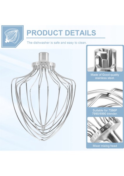 7 Quart Kaldırmalı Stand Mikser Aksesuarları, Karıştırma Başlığı, Çırpıcı, KSM7586P/7990/8990 Için Uygundur (Yurt Dışından) fırsatları