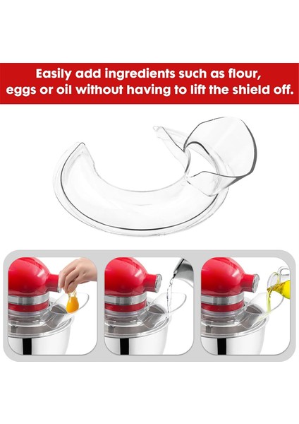 Kitchenaid Için 4,5-5 Quart Açılır Kafalı Stand Mikserler, Güvenli Dökme Kalkanı ve Mikserler Kase Kapakları Mikser Sıçrama Koruma Kapakları (Yurt Dışından) fiyatları