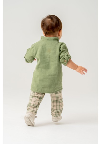 Erkek Bebek Ekose Müslin Ikili Takım fırsatları