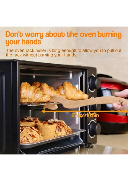Fırın Rafı Çektirmesi, Fırın Aksesuarları Ahşaptan Yapılmış ve Pürüzsüzdür, Fırın Için Raf Kancası Yeterli Uzunluğa Sahiptir (Yurt Dışından) modelleri