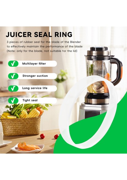 3 Adet Conta Kauçuk Conta Yedek Conta Yedek Parça Nutri Ninja 6/7 Yüzgeçleri Bıçak Blender Karıştırıcı (Ø 10CM) (Yurt Dışından)