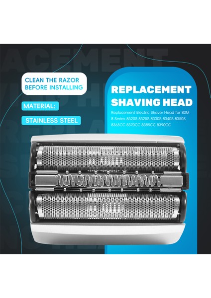 Braun 83M 8 Serisi 8320S 8325S 8330S 8340S 8350S 8365CC 8370CC 8385CC 8390CC Için Yedek Elektrikli Tıraş Makinesi Başlığı (Yurt Dışından) fırsatları