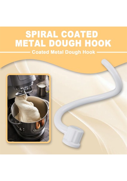 Spiral Kaplamalı Metal Hamur Kancası Spiral Kaplamalı Metal Hamur Kancası - Mutfak Stand Mikseri Kase-Kaldırma Modellerine Uygun (Yurt Dışından) fırsatları