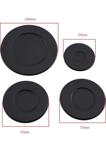 4 Adet Ocak Gaz Brülör Kapağı 55MM 75MM 100MM Fırın Gazlı Ocak Brülör Taç Alev Kapağı Mutfak Aksesuarları Düz (Yurt Dışından) modelleri
