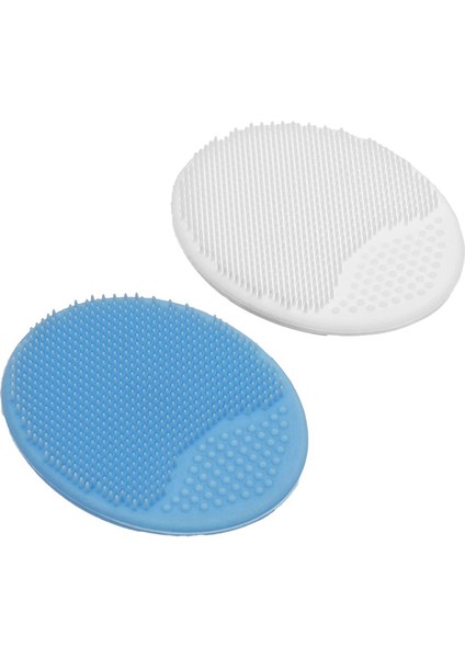 Bebek, Mavi ve Beyaz Için Peeling ve Masaj Beşik Başlıklı Banyo Fırçaları, 2'li Paket (Yurt Dışından)