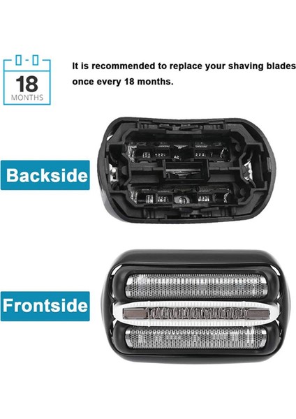 Braun Elektrikli Tıraş Makinesi Için Seri 3 32B Folyo ve Kesici Yedek Kafa 32B Kafa Fit Modeller 3000S, 3010S, 3040S, 3050CC (Yurt Dışından)