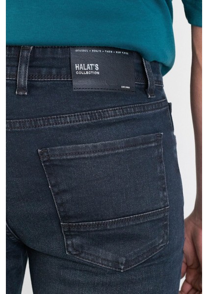 Erkek James Füme Antrasit Taşlamalı Slim Fit Likralı Jean Kot Pantolon Anthrazıt 36/30