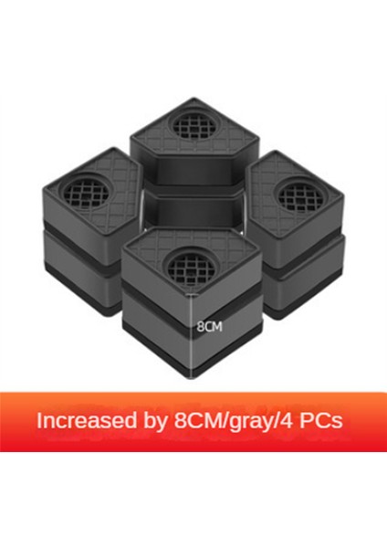 4 Adet Çamaşır Makinesi Boy Uzatma Pedleri Anti Pedleri Sessiz Patinaj Yükseltici Mat Buzdolabı Kurutma Makinesi Destek Standı 8cm (Yurt Dışından) fiyatları