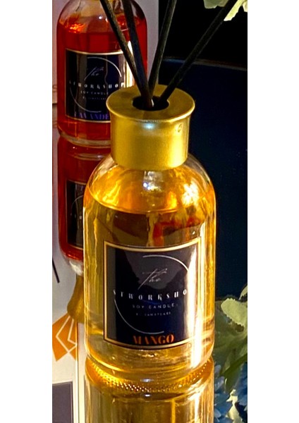 Dekoratif Hediyelik 100ML Mango Kokulu Bambu Çubuklu Oda Kokusu 🌿🥭