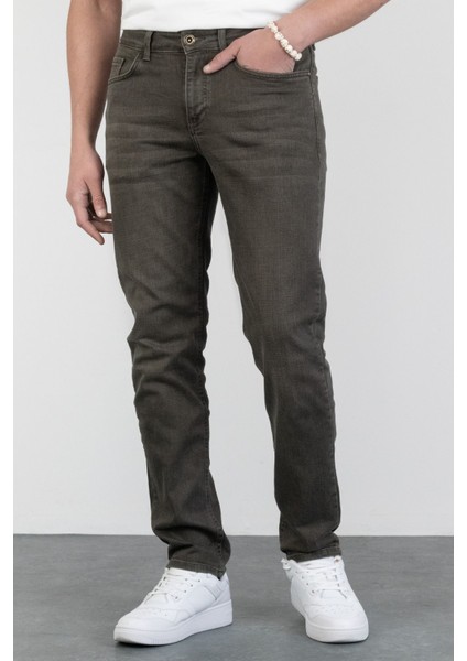 Erkek Ramos Çam Yeşili Regular Fit Likralı Jean Kot Pantolon Dunkles Khaki 29/32 fiyatları