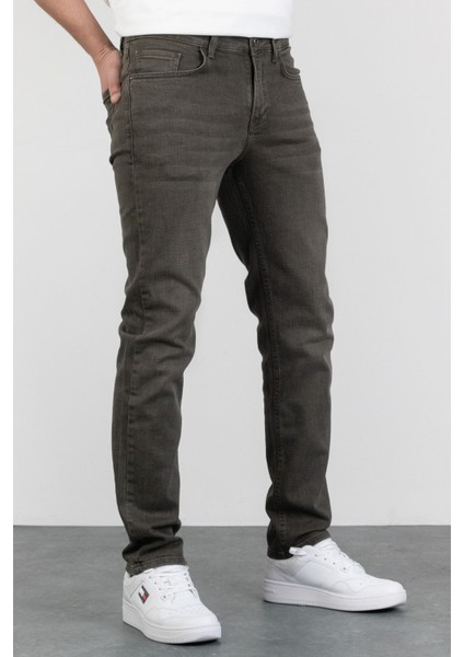 Erkek Ramos Çam Yeşili Regular Fit Likralı Jean Kot Pantolon Dunkles Khaki 29/32 modelleri