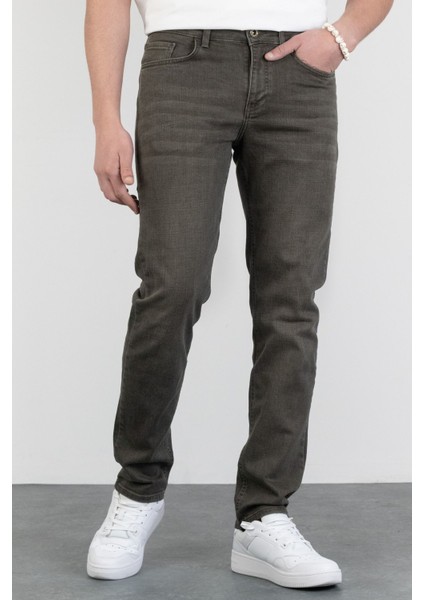 Erkek Ramos Çam Yeşili Regular Fit Likralı Jean Kot Pantolon Dunkles Khaki 29/32 fırsatları