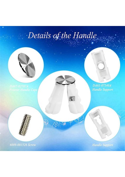 DA61-07540A Dondurucu Kolu Destek Kiti Yedek PS4145181 AP5578979 3160453 DA67-02787A Samsung Buzdolabı Için (Yurt Dışından)