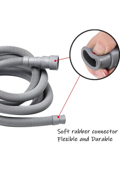 Tahliye Hortumu Uzatma Seti Evrensel Çamaşır Makinesi Hortumu 13FT, Braket Hortum Konektörü ve Tahliye Hortumları Hortum Kelepçelerini Dahil Edin (Yurt Dışından) fiyatları