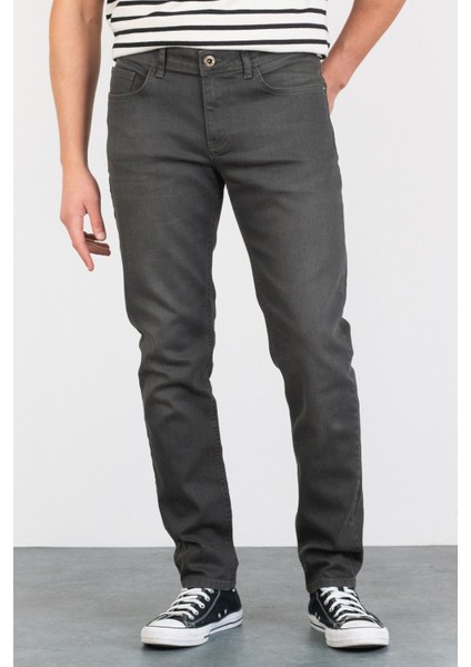 Erkek Lukas Haki Taşlamalı Slim Fit Likralı Jean Kot Pantolon Khaki 38/30 fiyatları