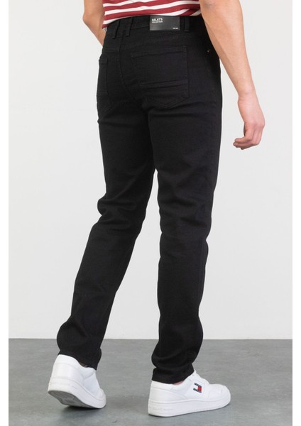 Erkek Oscar Regular Fit Likralı Siyah Jean Kot Pantolon Schwarz 36/32