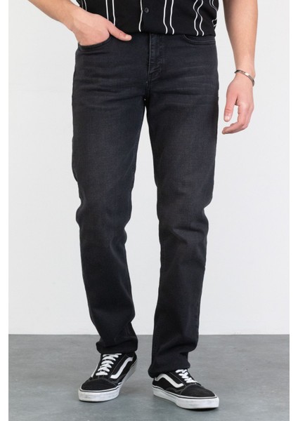 Erkek Joe Regular Fit Likralı Antrasit Jean Kot Pantolon Anthrazıt 32/30