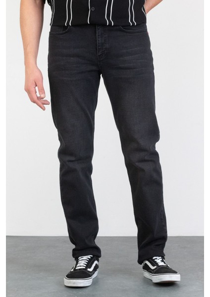 Erkek Joe Regular Fit Likralı Antrasit Jean Kot Pantolon Anthrazıt 32/30