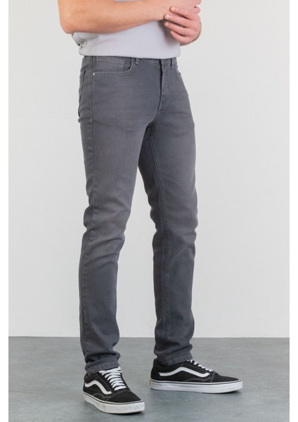 Erkek Jack Koyu Gri Taşlamalı Slim Fit Likralı Jean Kot Pantolon Dunkelgray 38/30 fiyatları