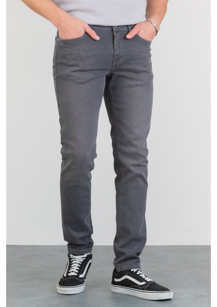 Erkek Jack Koyu Gri Taşlamalı Slim Fit Likralı Jean Kot Pantolon Dunkelgray 38/30 fırsatları