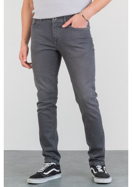 Erkek Jack Koyu Gri Taşlamalı Slim Fit Likralı Jean Kot Pantolon Dunkelgray 38/30 indirimleri
