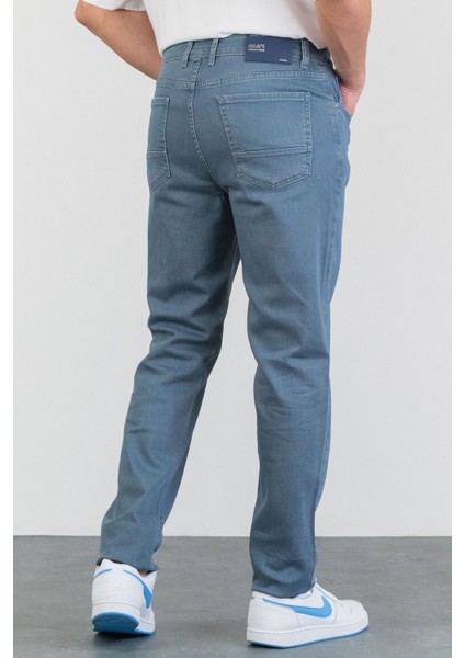 Erkek Elvıs Mavi Slim Fit Likralı Jean Kot Pantolon Halats-De-Slim Blau 31/32
