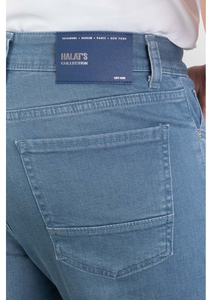 Erkek Elvıs Mavi Slim Fit Likralı Jean Kot Pantolon Halats-De-Slim Blau 31/32