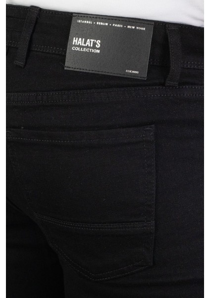 Erkek Alex Slim Fit Likralı Siyah Jean Kot Pantolon -De-Slım Schwarz 38/30