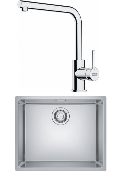 Maris Mrx 110-50 Eviye, Lina Spiralli Inox Armatür Seti