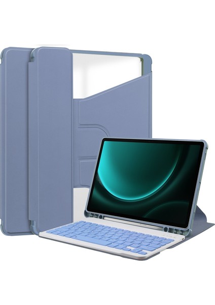 Tab S9 Fe Plus Bluetooth Klavyeli Döner Stand Tablet Kapağ (Yurt Dışından)