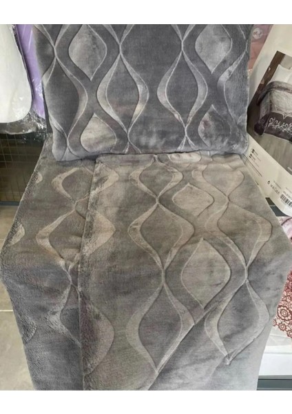 Tek Kişilik Kalın Kabartma Emboss Antrasit Battaniye