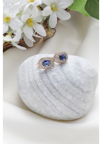 Topaz Saplama Küpe
