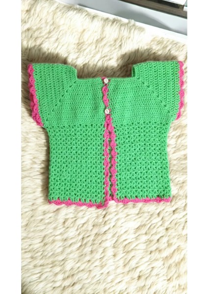 Tokuşka Örme Neşeli Rengarenk Bebek Hırkaları 0-3 Ay