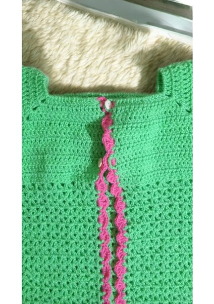 Tokuşka Örme Neşeli Rengarenk Bebek Hırkaları 0-3 Ay modelleri