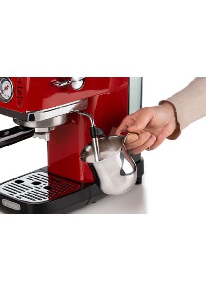 Moderna Espresso Slim Kahve Makinesi - Kırmızı