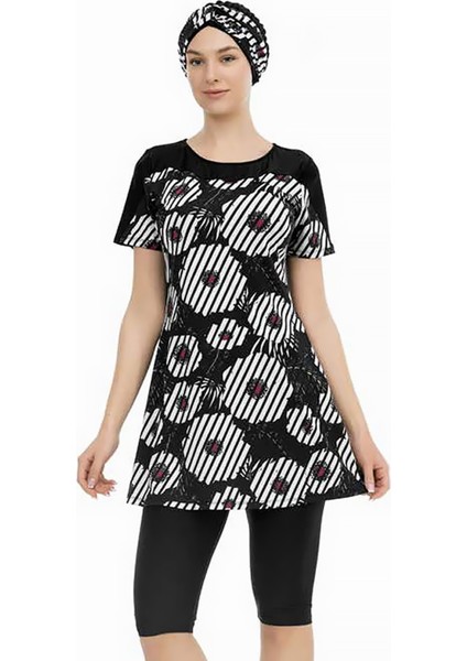 Kısa Kollu Yarı Kapalı Mayo 211-516 Siyah fiyatları