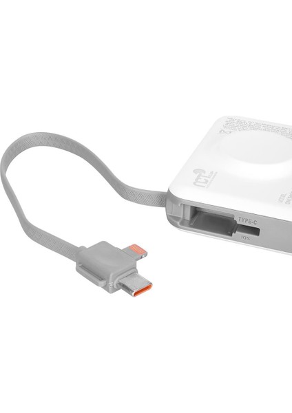 Nct Plus Omı Series P10 10000MAH PD20W + Qc3.0 18W 15W Magsafe + Watch Beyaz LCD Taşınabilir Pil Şarj Cihazı Powerbank