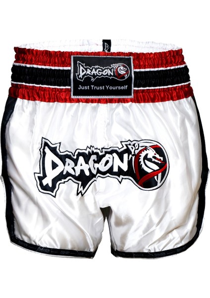 MT3075 Retro Neo Muaythai Şortu Beyaz Muay Thai Şort