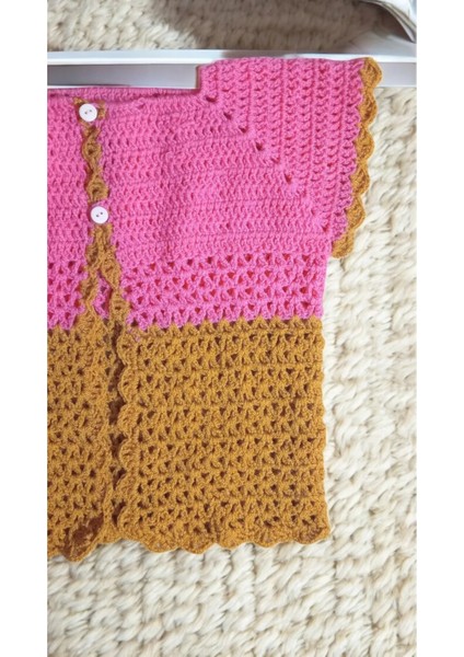 Tokuşka Örme Neşeli Rengarenk Bebek Hırkaları 0-3 Ay