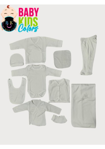 Lüks Düz Yeni Doğan Hastane Çıkış 10'lu Zıbın Seti (Kutulu) modelleri