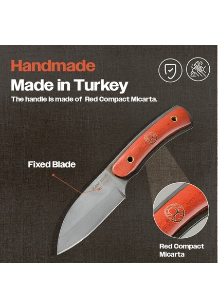 Kam B10 - 4116K Çelik - Turuncu G Micarta Kabza - Sabit Bıçak indirimleri