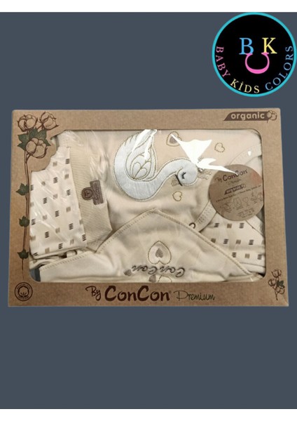 5 Parça Kutulu Sertifikalı Organik Saf Pamuklu Sevimli Hastane Çıkışı Set fırsatları