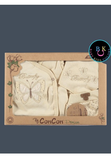 5 Parça Kutulu Sertifikalı Organik Saf Pamuklu Sevimli Hastane Çıkışı Set fiyatları