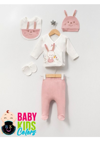 Kutulu-Tavşan Yenidoğan Kıyafetleri 10'lu Hastane Çıkış Setleri Nakışlı %100 Pamuk Zıbın Set modelleri