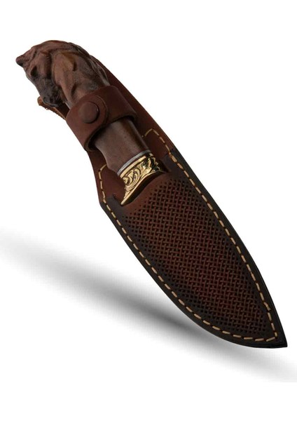 At Başlı Şef Bıçağı Paslanmaz Çelik 25CM Ceviz Ağacı Kılıf li modelleri