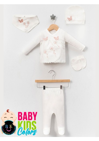 Lüks Kelebek Yeni Doğan Hastane Çıkış 5'li Zıbın Seti (Kutulu) fiyatları