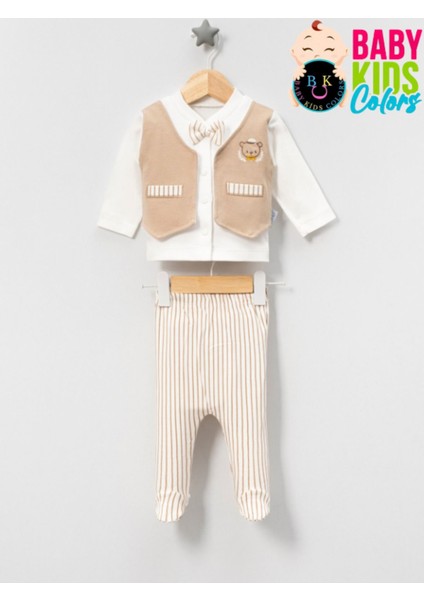 Kutulu - Erkek Yenidoğan Kıyafetleri 5'li Hastane Çıkış Setleri Papyonlu Ayıcık Nakışlı Pamuk fırsatları