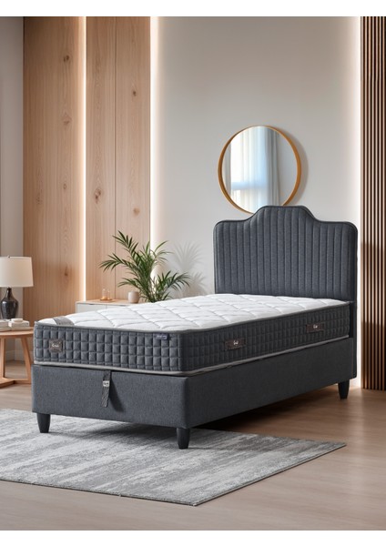 Menekşe3'lü set (yatak + baza+ başlık)
