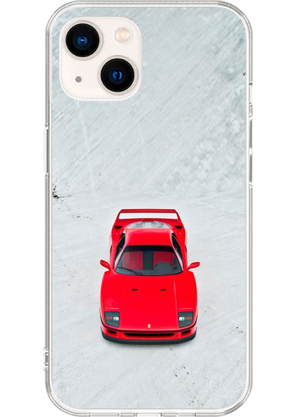iPhone 13 Uyumlu Şeffaf Kılıf Araba Tasarımlı 1